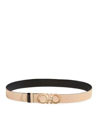 Ferragamo Salvatore  Gancini Reversible Belt In Multi