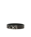 Ferragamo Gancini Reversible Buckle Belt In Black