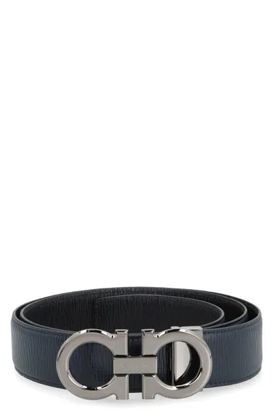 Ferragamo Salvatore  Gancini Reversible Leather Belt