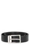 Ferragamo Reversible Leather Belt Gancini In Black