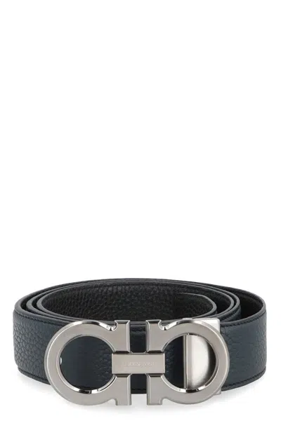 FERRAGAMO SALVATORE FERRAGAMO GANCINI REVERSIBLE LEATHER BELT
