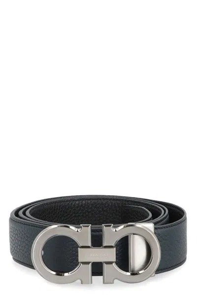 FERRAGAMO SALVATORE FERRAGAMO GANCINI REVERSIBLE LEATHER BELT