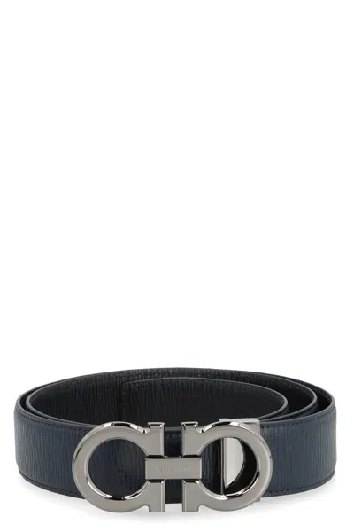 FERRAGAMO SALVATORE FERRAGAMO GANCINI REVERSIBLE LEATHER BELT
