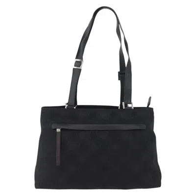 Pre-owned Ferragamo Salvatore  Gancini Tote Gancini Canvas Black Canvas Tote Bag Bag ()