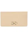 Ferragamo Gancini Wallet Gold-tone Hardware In Neutral