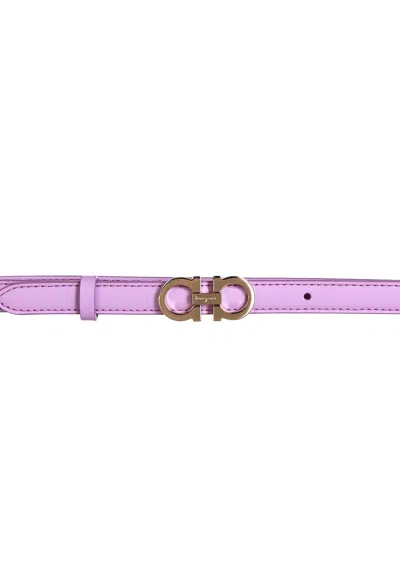 Ferragamo Salvatore  Gancini Women's 23b224 Thin Voilet Belt In Multi