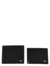 Ferragamo Black Wallet And Card Holder Set In Black