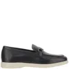Ferragamo Lace-up Shoes With Metallic Buckle Detail In Black