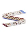 Ferragamo Graphic Printed Scarf In Bordeaux/ocra