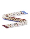 Ferragamo Graphic Printed Scarf In Bordeaux/ocra