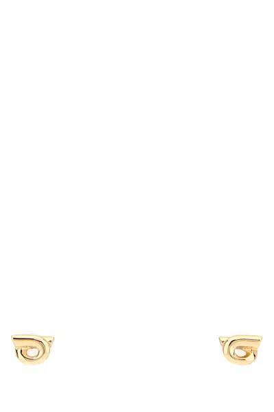 Ferragamo Salvatore  Gold Metal Earrings