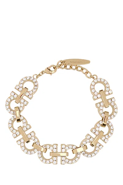 FERRAGAMO BRACCIALE GANCINI IN METALLO ORO  DONNA