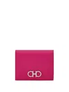 Ferragamo Salvatore  Grained Leather Gancini Compact Wallet Accessories
