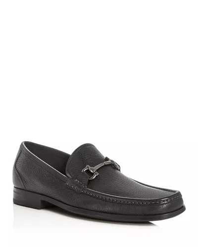 Pre-owned Ferragamo Salvatore  Grande Mens Black Calf Leather Loafers 8 9 D