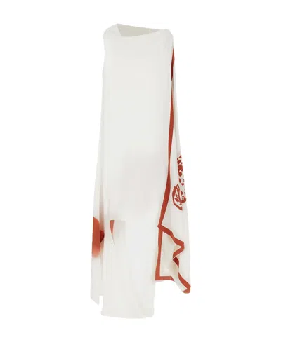 FERRAGAMO SALVATORE FERRAGAMO GRAPHIC PRINTED SLEEVELESS DRESS