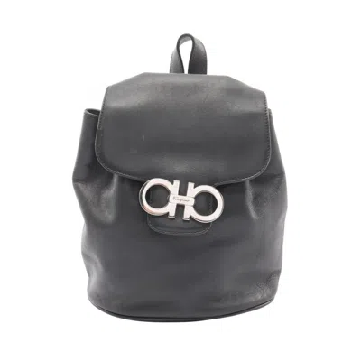 Pre-owned Ferragamo Salvatore  Gray Leather Backpack ()