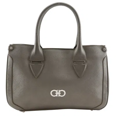 Pre-owned Ferragamo Salvatore  Gray Leather Tote Bag ()