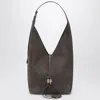 Ferragamo Gray Suede Hobo Bag