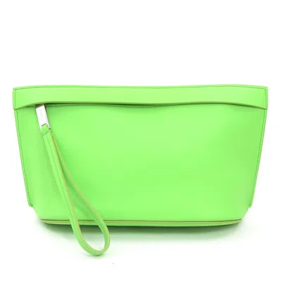 Pre-owned Ferragamo Salvatore  Green Leather Clutch Bag ()