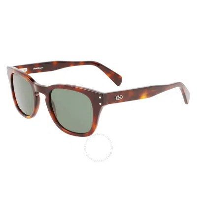 Ferragamo Men's Sf1057s Sunglasses In Tortoise/green In Multi