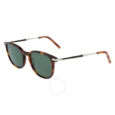 Ferragamo Salvatore  Green Square Men's Sunglasses Sf1015s 214 52 In Green / Grey / Tortoise