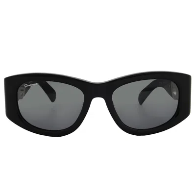 Ferragamo Salvatore  Grey Cat Eye Ladies Sunglasses Sf1082s 001 53 In Black