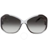 Ferragamo Grey Gradient Butterfly Ladies Sunglasses Sf942s 007 61 In Black / Grey