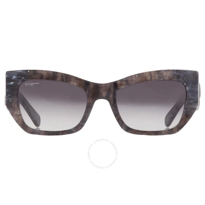Ferragamo Salvatore  Grey Gradient Cat Eye Ladies Sunglasses Sf1059s 028 54 In Multi
