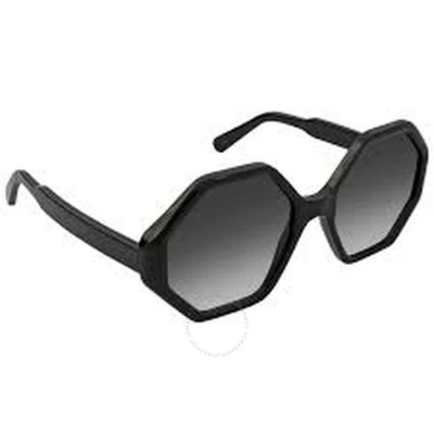 Ferragamo Salvatore  Grey Gradient Geometric Ladies Sunglasses Sf1070s 210 55 In Brown / Grey