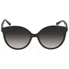 Ferragamo Grey Gradient Round Ladies Sunglasses Sf1071s 001 58 In Black