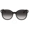 Ferragamo Grey Gradient Round Ladies Sunglasses Sf833s00153 In Black