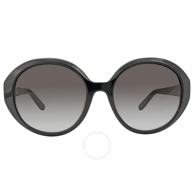 Ferragamo Salvatore  Grey Gradient Round Men's Sunglasses Sf1067s 001 57 In Black / Grey