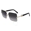 Ferragamo Gancio Square Mixed-media Sunglasses In Gold Black