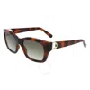 Ferragamo Grey Gradient Square Ladies Sunglasses Sf1012s 214 53 In Grey / Tortoise