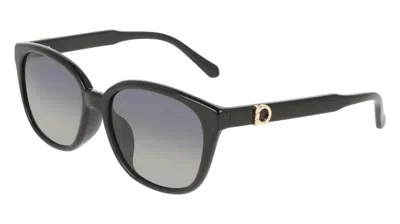 Ferragamo Salvatore  Grey Gradient Square Ladies Sunglasses Sf2075selb 001 53 In Brown