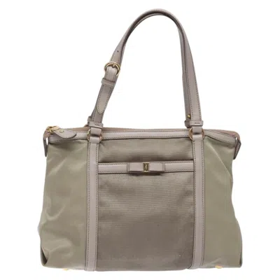 Pre-owned Ferragamo Salvatore  Grey Nylon Tote Bag ()