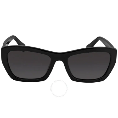 Ferragamo Salvatore  Grey Rectangular Ladies Sunglasses Sf958s 001 55 In Black / Grey
