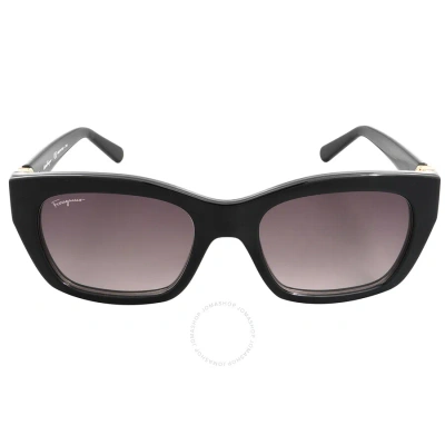 FERRAGAMO SALVATORE FERRAGAMO GREY SQUARE LADIES SUNGLASSES SF1012S 001 53