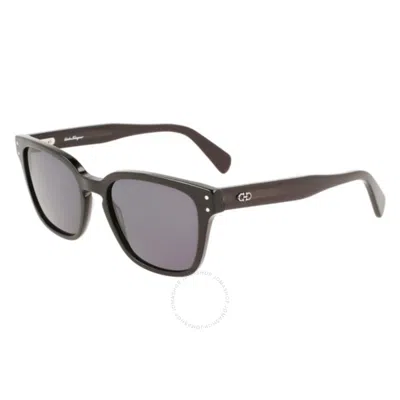 Ferragamo Salvatore  Grey Square Men's Sunglasses Sf1040s 001 55 In Black
