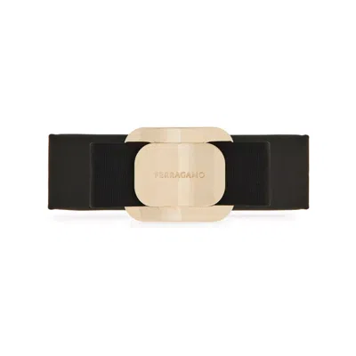 Ferragamo Hair Clip With New Vara Plate In Black