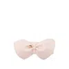 Ferragamo Bow-detail Leather Hair Clip In Pink