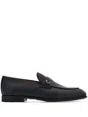 Ferragamo Salvatore  Hammered Leather Gancini Loafers Shoes