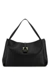 Ferragamo Black Leather Shopping Bag