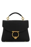 Ferragamo Margot Calfskin Cross-body Bag With Top Handle In Black