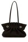 Ferragamo Piercing Suede Corduroy Shoulder Bag