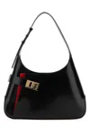Ferragamo Black Leather Large Arch Shoulder Bag
