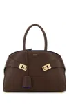 Ferragamo Borsa A Mano Hug Piccola In Pelle Marrone  Donna In Brown