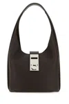 Ferragamo Medium Structured Hobo Handbag With Top Handle In Brown