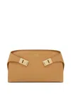 Ferragamo Mini Hug Crossbody Bag In Light Camel
