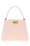 Ferragamo Pastel Pink Leather Small Studio Box Handbag In Pink